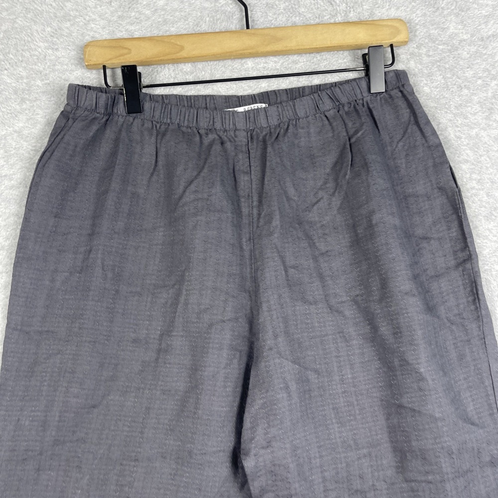 Russ Berens Linen Pull On Pants Womens S Gray Relaxed Lagenlook - Picture 3 of 10